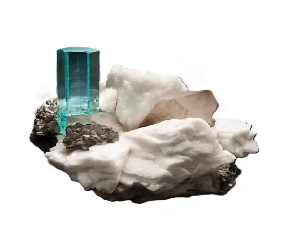 Blue aquamarine gemstone from Afghanistan